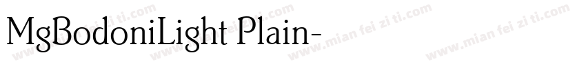 MgBodoniLight Plain字体转换